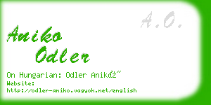 aniko odler business card